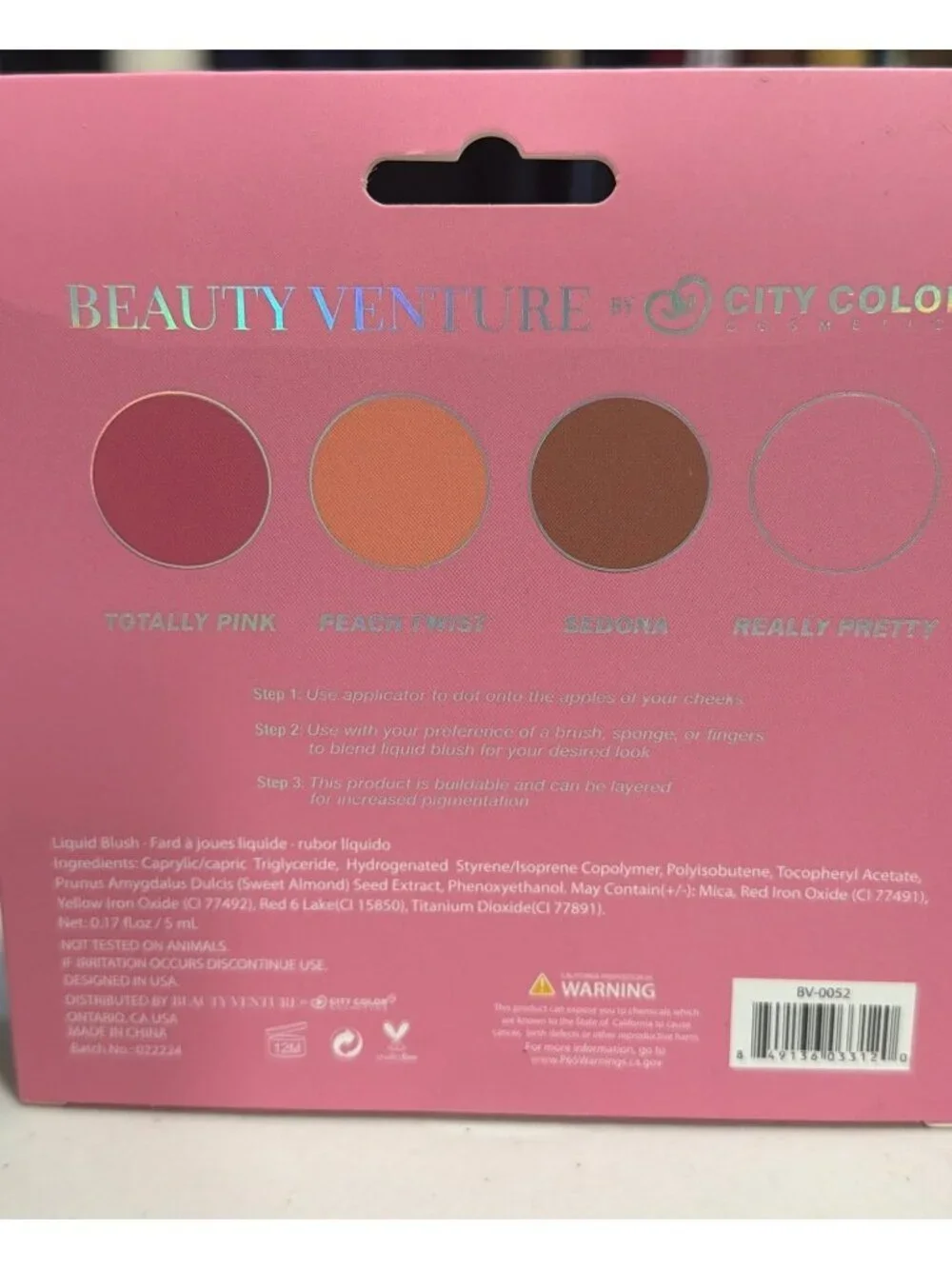 Beauty Venture Liquid Blush 8 Piece Set Different Shades